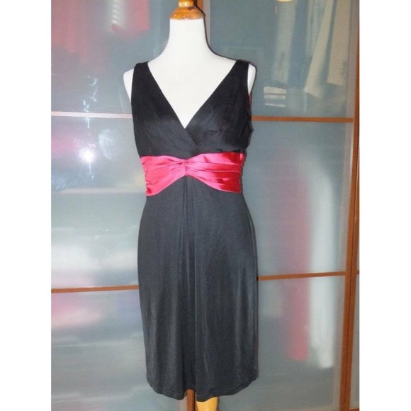 Kay Unger Dresses & Skirts - Kay Unger Twist Satin Waist Cocktail Dress 12 NEW